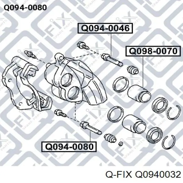 Направляюча супорту заднього, верхня Q-fix Q0940032 ціна, від 4.69 USD