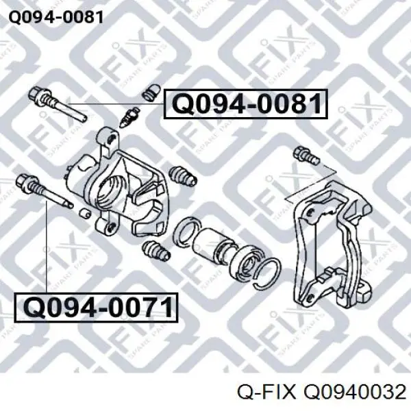Q0940032 Q-fix Напрямна супорта заднього, верхня