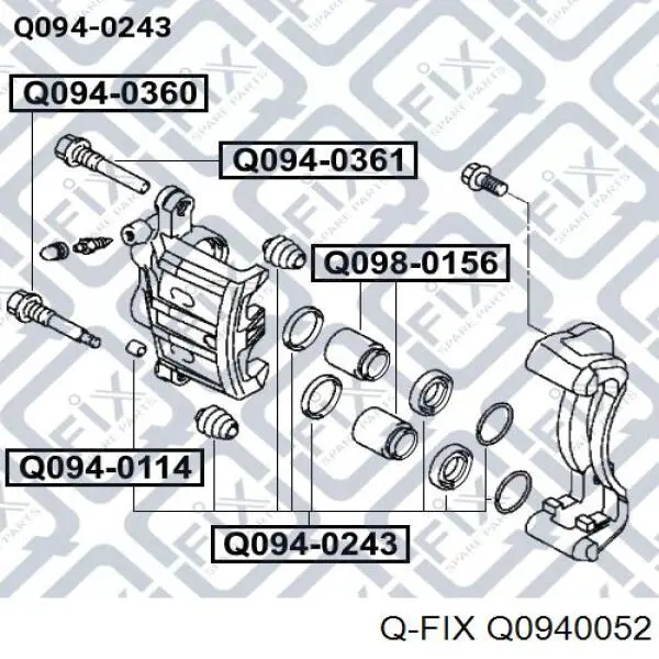 Q0940052 Q-fix Ремкомплект гальмівної системи