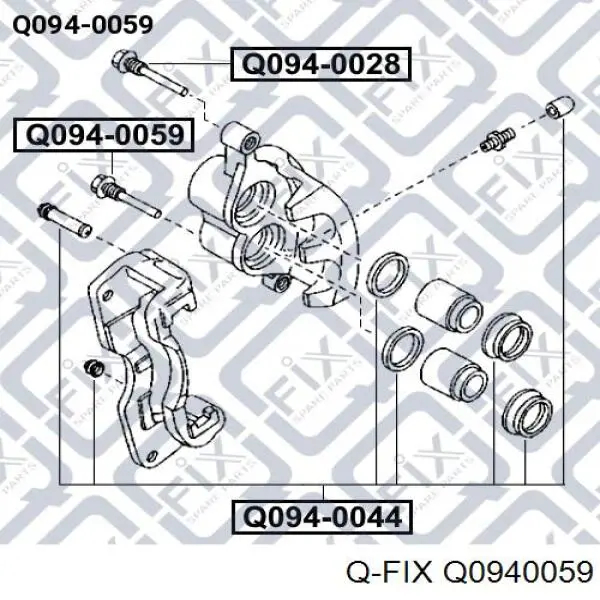 Направляюча супорту переднього Q0940059 Q-fix