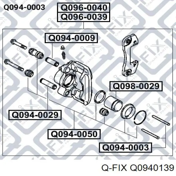 Купити Q0940139 Q-fix Направляюча супорту заднього