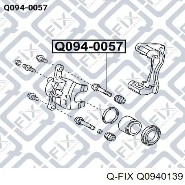 Направляюча супорту заднього Q0940139 Q-fix