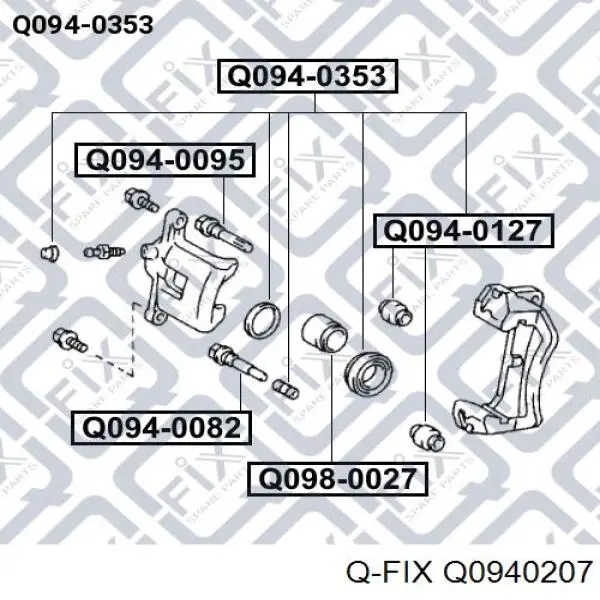 Купити Q0940207 Q-fix Ремкомплект переднього супорту