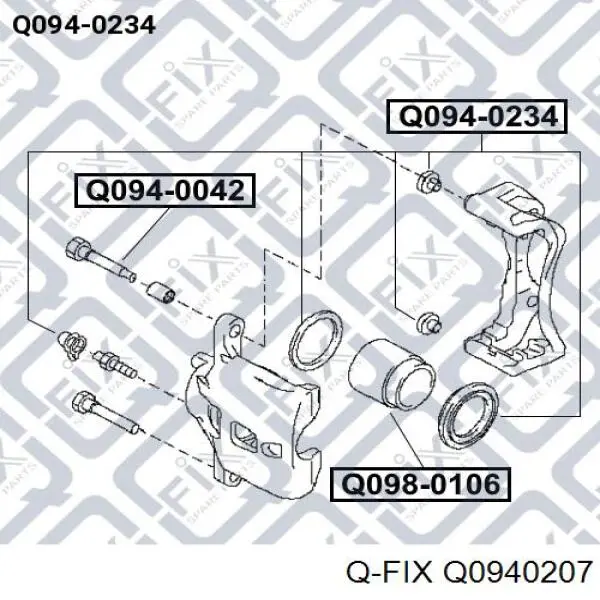 Ремкомплект переднього супорту Q0940207 Q-fix