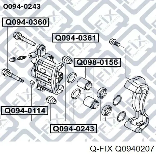 Q0940207 Q-fix Ремкомплект гальмівної системи