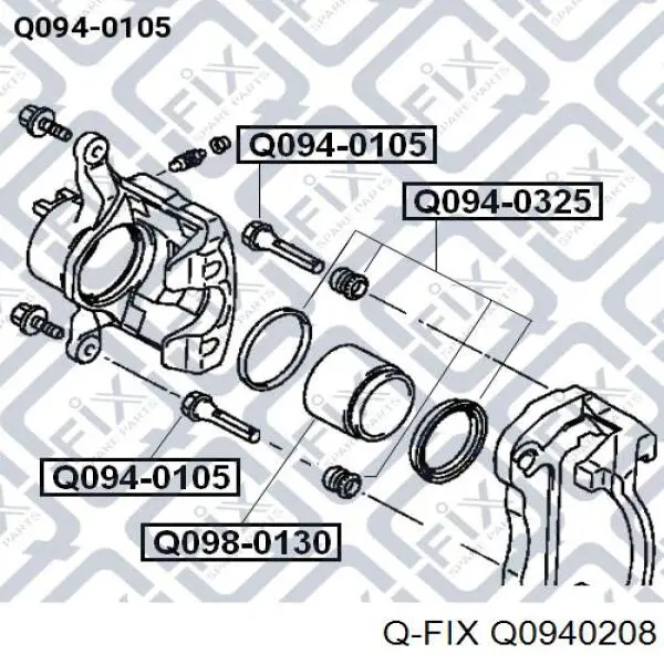 Направляюча супорту переднього, верхня Q-fix Q0940208 ціна, від 8.35 USD