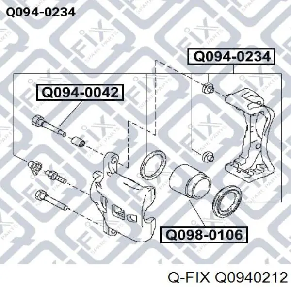 Q0940212 Q-fix Ремкомплект гальмівної системи