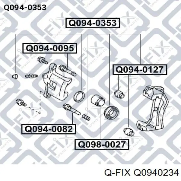Купити Q0940234 Q-fix Ремкомплект переднього супорту