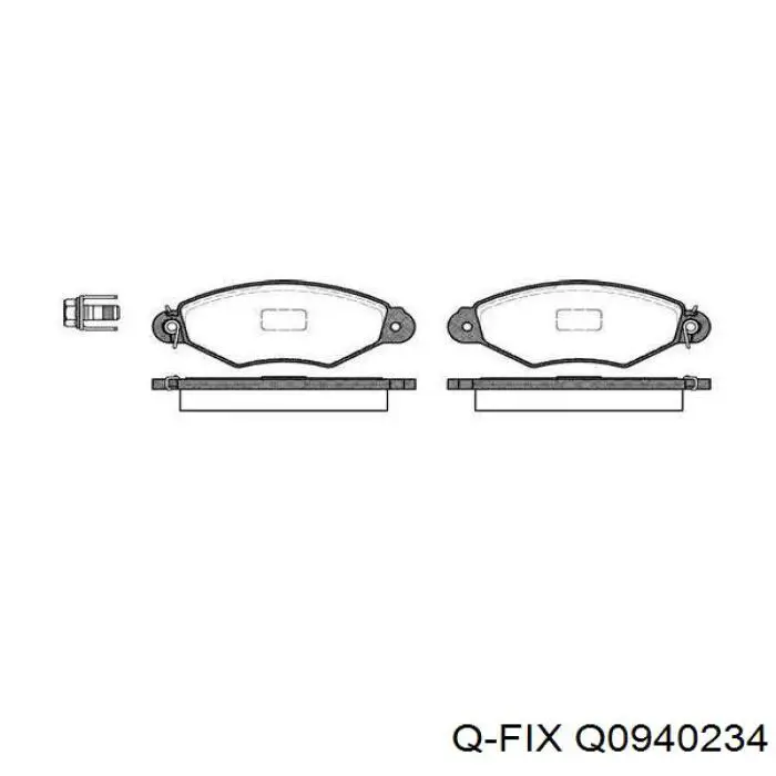 Ремкомплект супорту гальмівного переднього Q-fix Q0940234 ціна, від 15.46 USD