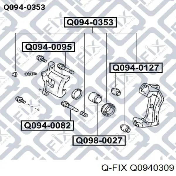 Ремкомплект переднього супорту Q0940309 Q-fix