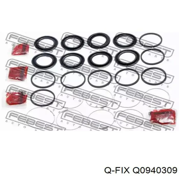 Ремкомплект супорту гальмівного переднього Q-fix Q0940309 ціна, від 15.94 USD