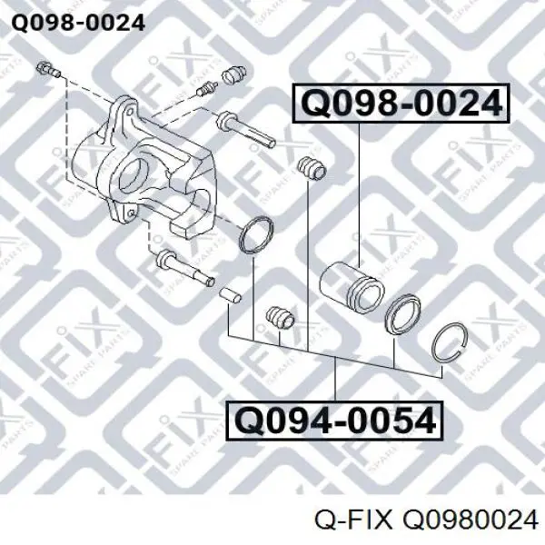 Купити Q0980024 Q-fix Поршень супорту гальмівного, переднього