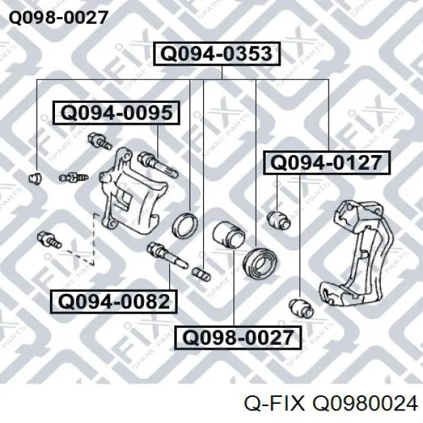 Q0980024 Q-fix Поршень гальмівного супорта переднього
