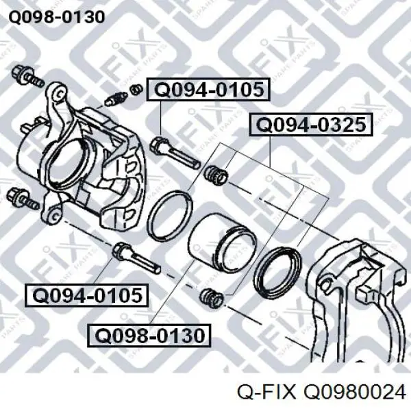 Поршень супорта гальмівного, переднього Q-fix Q0980024 ціна, від 12.76 USD