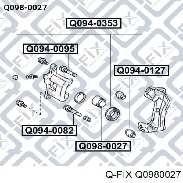 Поршень супорту гальмівного, заднього Q0980027 Q-fix