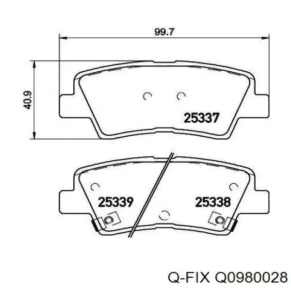 Купити Q0980028 Q-fix Поршень супорту гальмівного, заднього
