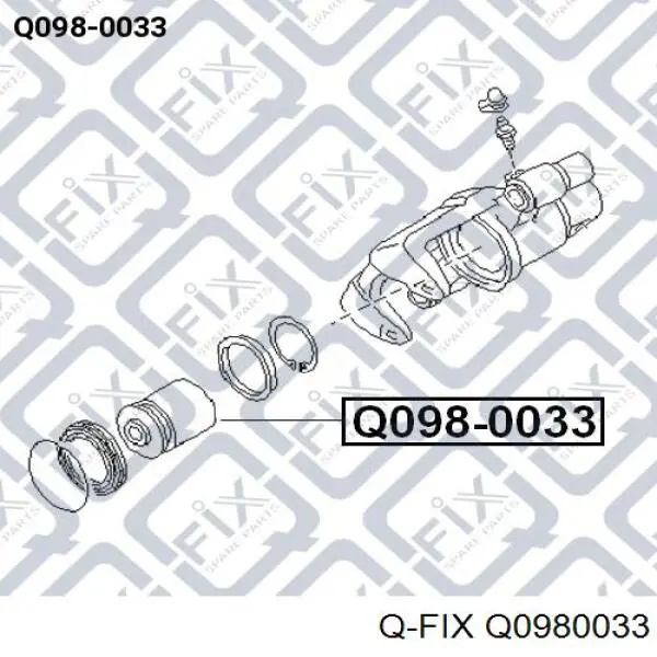 Купити Q0980033 Q-fix Поршень супорту гальмівного, заднього