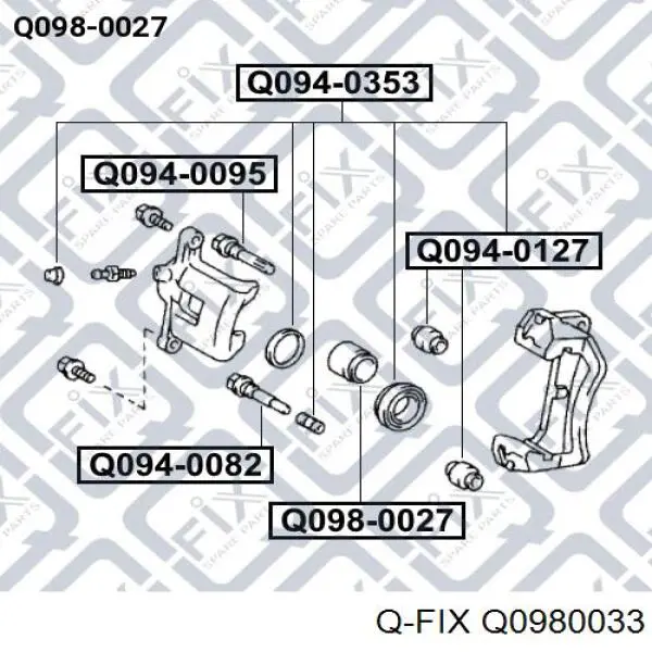 Q0980033 Q-fix Поршень гальмівного супорта заднього