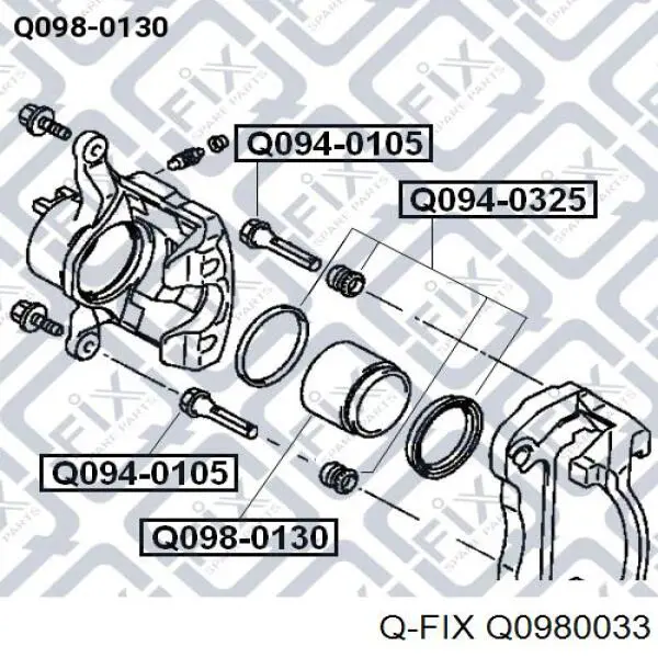 Поршень супорту гальмівного, заднього Q-fix Q0980033 ціна, від 17.84 USD