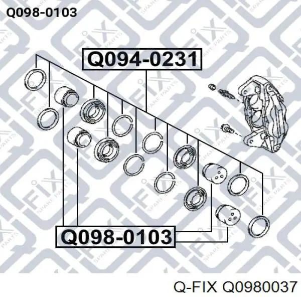 Q0980037 Q-fix Поршень гальмівного супорта заднього