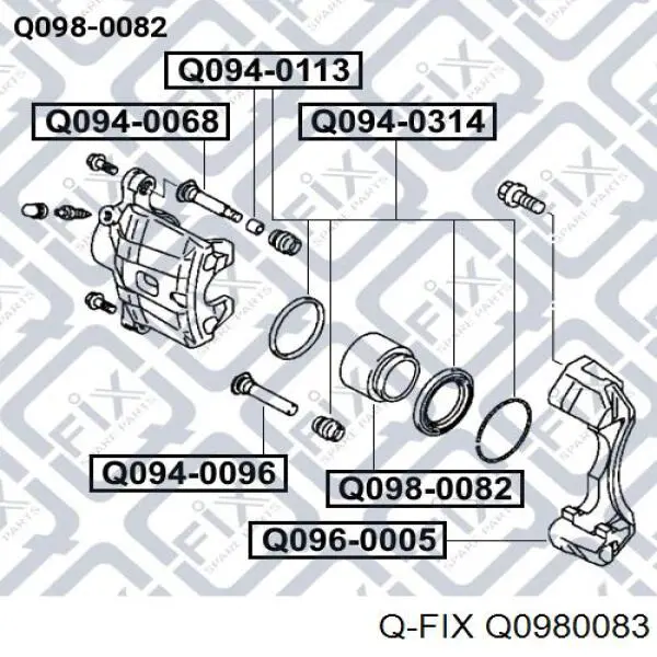 Поршень супорта гальмівного, переднього Q-fix Q0980083 ціна, від 7.64 USD