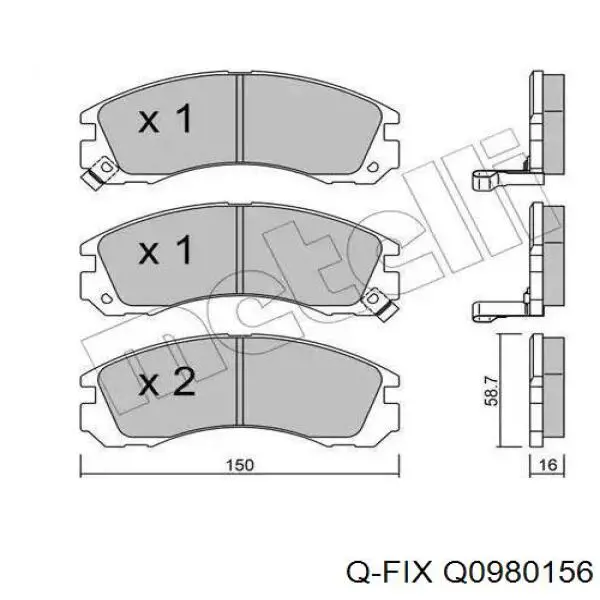 Q0980156 Q-fix Поршень гальмівного супорта переднього
