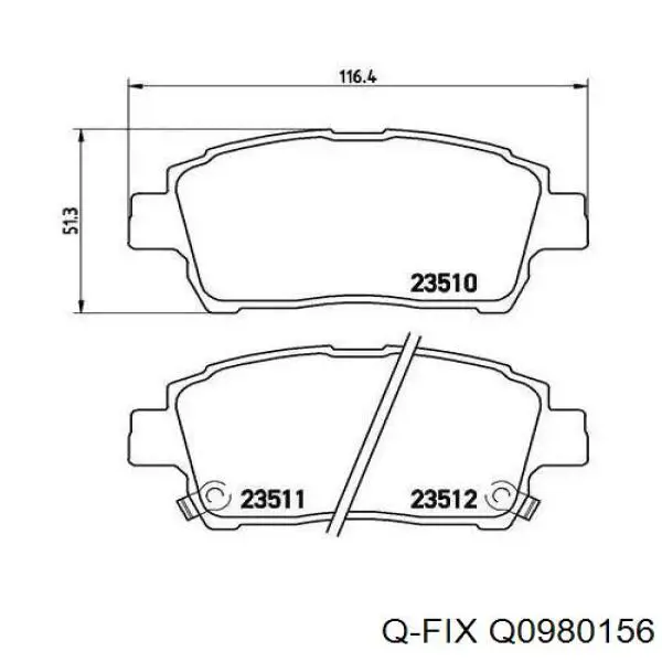 Купити Q0980156 Q-fix Поршень супорту гальмівного, переднього