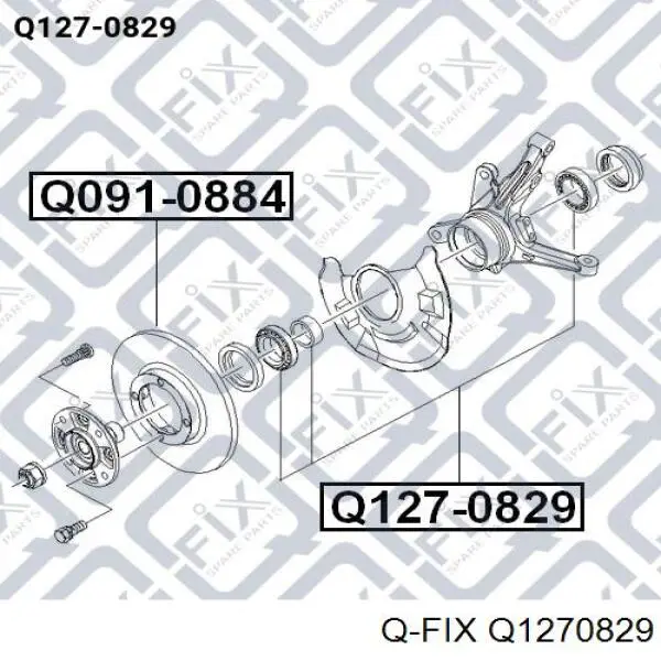 Підшипник маточини передньої Q1270829 Q-fix