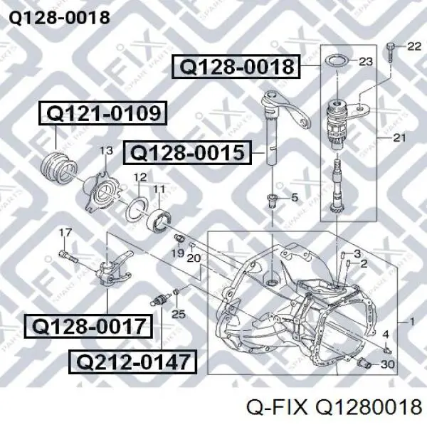 Шестерня спідометра, ведена Q1280018 Q-fix