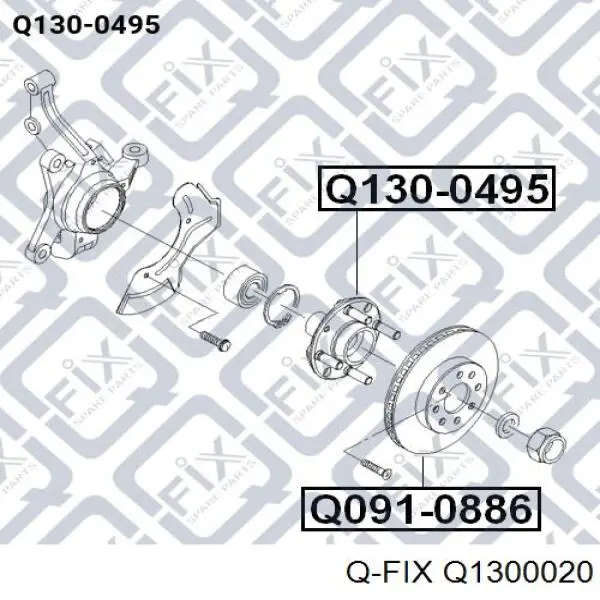 Q1300020 Q-fix Маточина (передня)