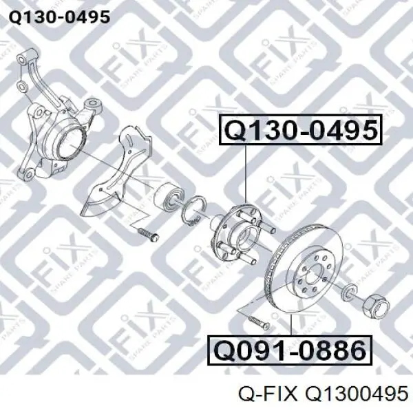 Купити Q1300495 Q-fix Маточини передніх коліс