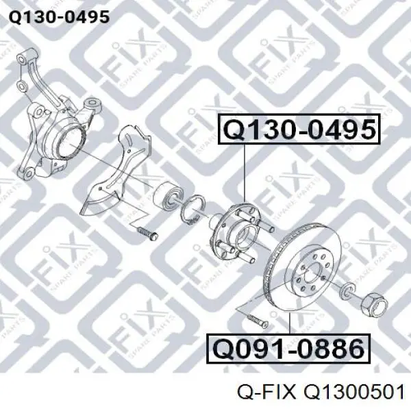 Q1300501 Q-fix Маточина задня