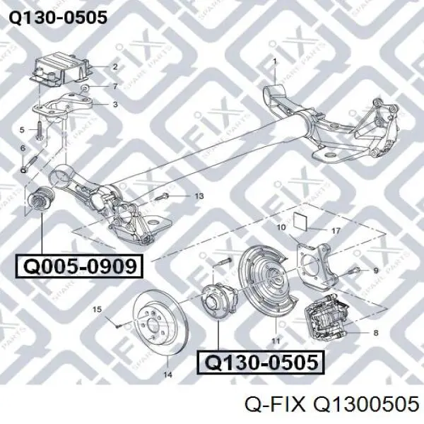 Маточина задня Q1300505 Q-fix