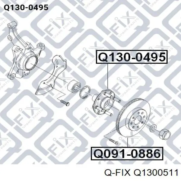 Q1300511 Q-fix Маточина задня