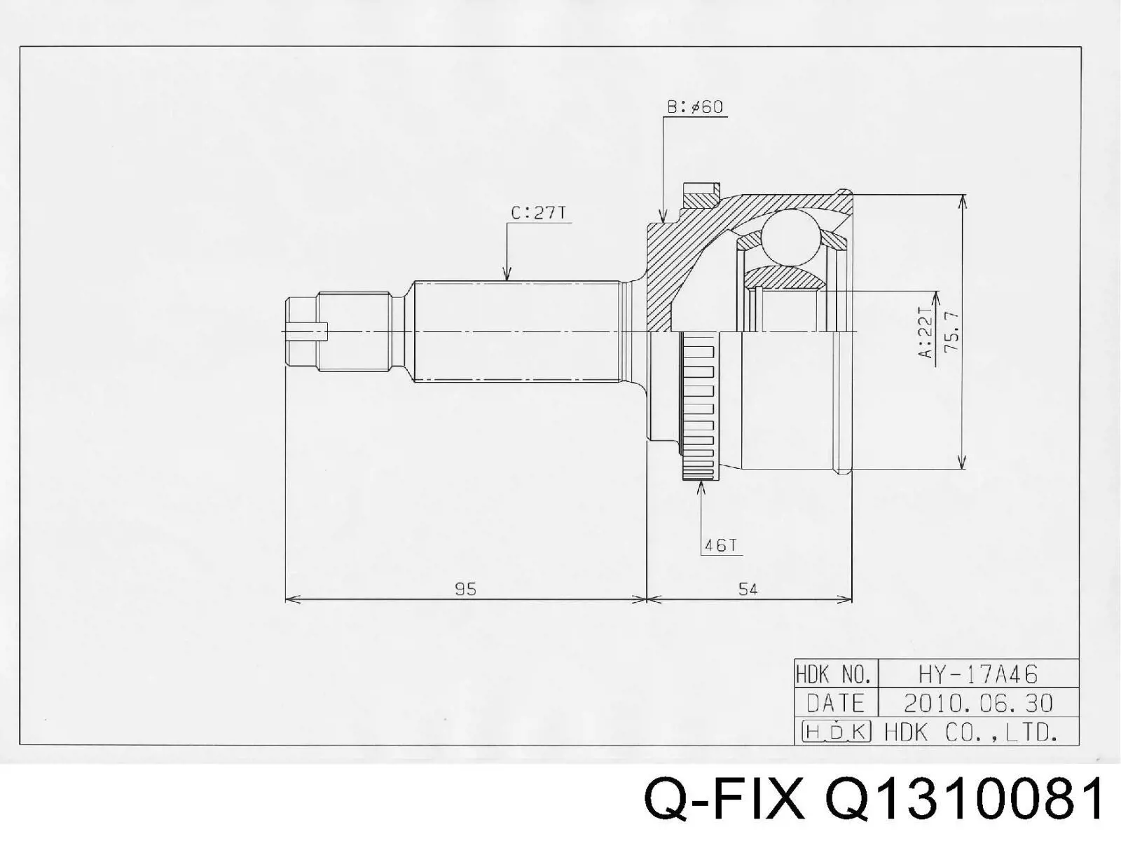 Купити Q1310081 Q-fix Шарнір приводу зовнішній