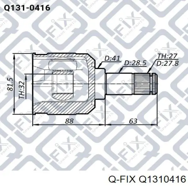 ШРКШ внутрішній, передній Q-fix Q1310416 ціна, від 42.73 USD