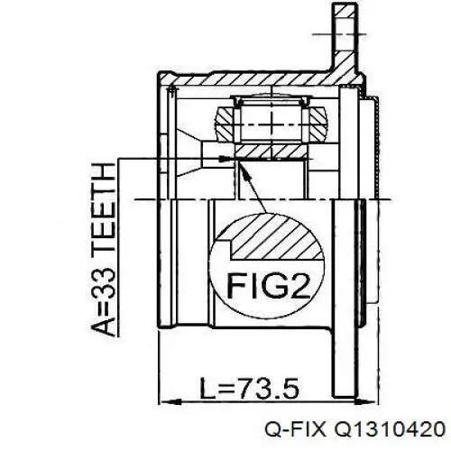 ШРУС внутрішній правий Q1310420 Q-fix