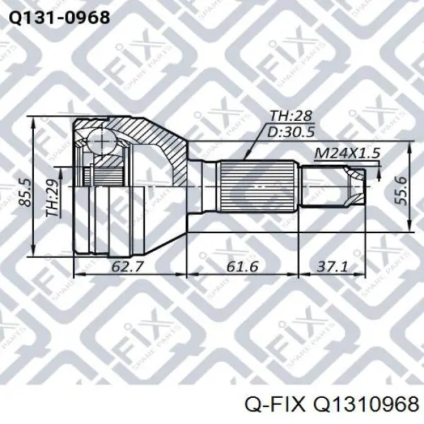 ШРУС зовнішній передній Q1310968 Q-fix