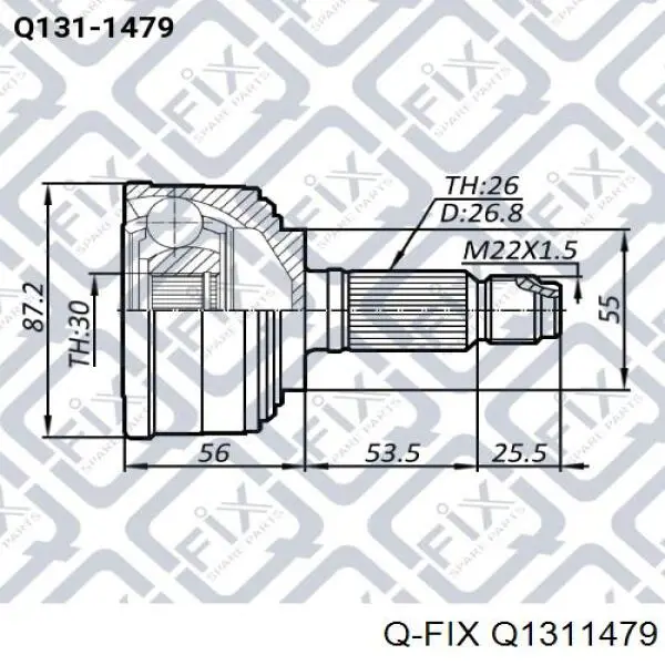 ШРУС зовнішній передній Q1311479 Q-fix