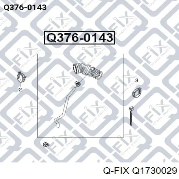 Шланг/патрубок радіатора охолодження, верхній Q1730029 Q-fix