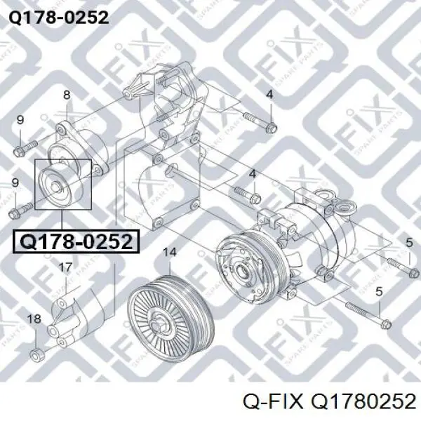 Натягувач приводного ременя Q1780252 Q-fix