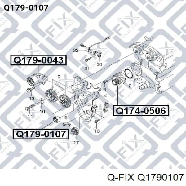 Ролик ременя ГРМ, паразитний Q1790107 Q-fix