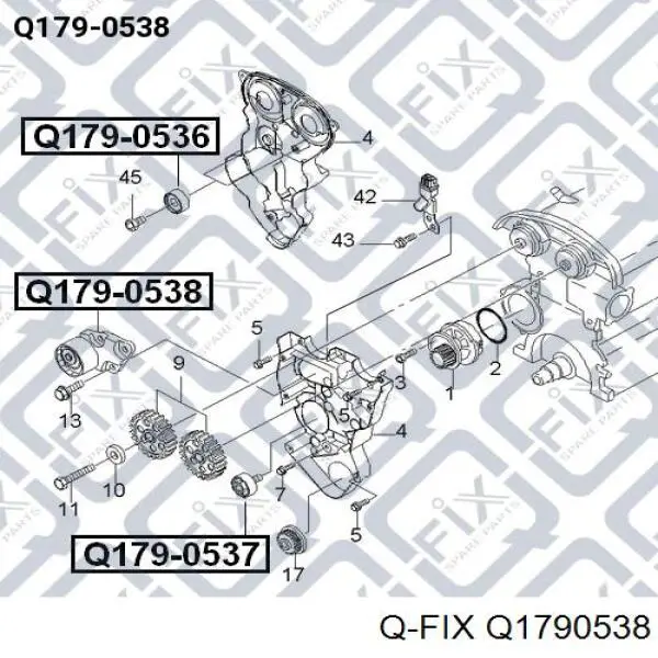 Натягувач ременя ГРМ Q1790538 Q-fix