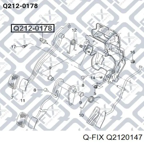 Q2120147 Q-fix датчик включення ліхтарів заднього ходу