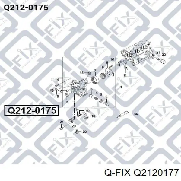 Q2120177 Q-fix датчик тиску масла