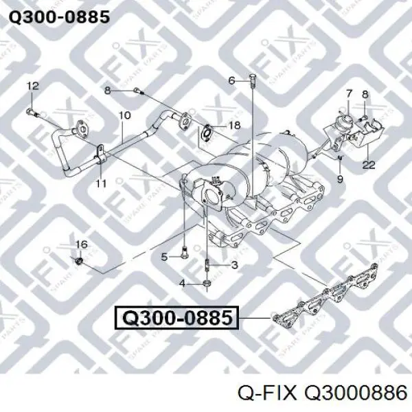 Q3000886 Q-fix Прокладка впускного колектора