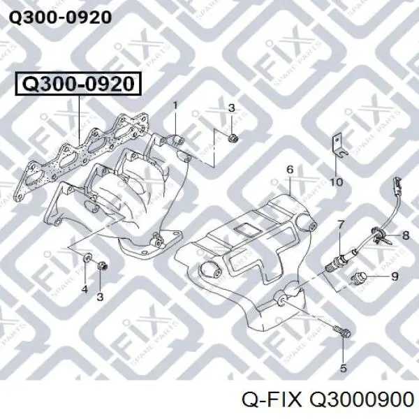 Прокладка впускного колектора Q3000900 Q-fix