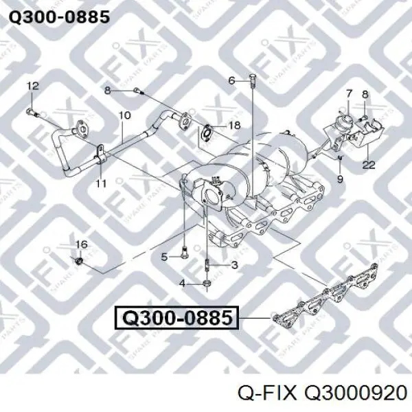 Прокладка випускного колектора Q3000920 Q-fix