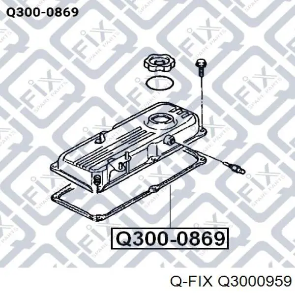 Q3000959 Q-fix прокладка клапанної кришки двигуна