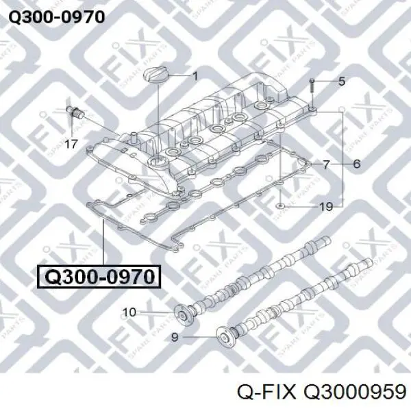 Q3000959 Q-fix Прокладка кришки клапанної 